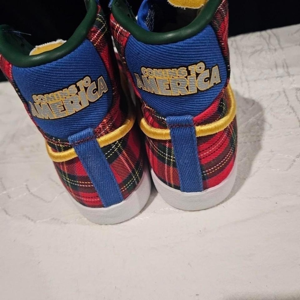 Nike Blazer Mid 77 Coming to America Red Plaid CW3044-600 Mens Size 9 - Picture 6 of 8